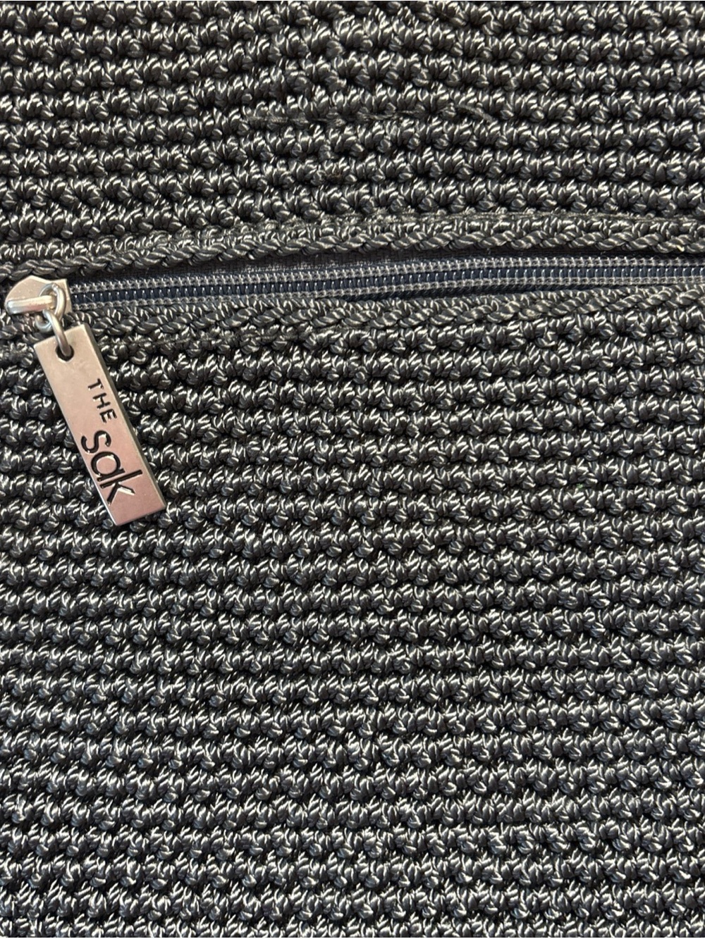 The Sak Black/ Gray Boho Crochet Shoulder Tote - Picture 3 of 4